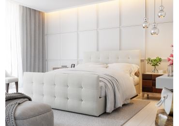 Čalouněná postel HOBIT 160x200 cm, krémová