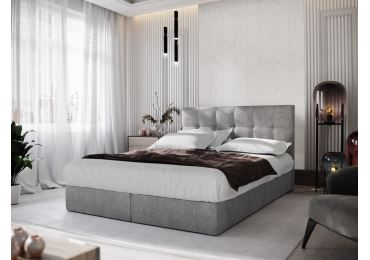 Čalouněná postel GARETTI 180x200 cm, světle šedá